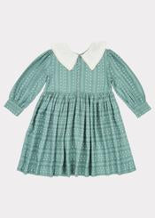 Girls Teal Dotty Buzzard Dress