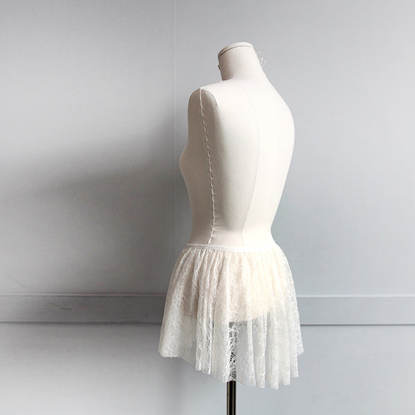 女士白色芭蕾舞短裙(cosette full circle skirt SHORT/OFF WHITE)