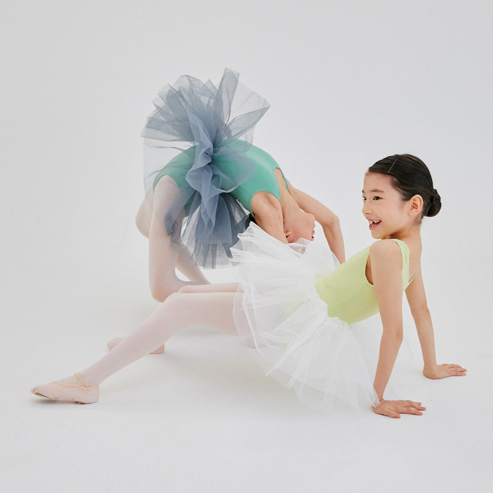 女童绿色芭蕾舞连体衣