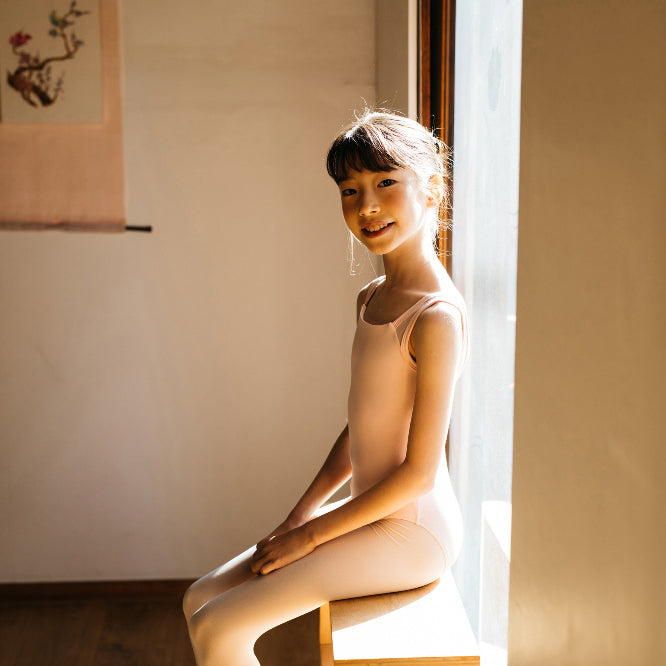 女童粉色芭蕾舞连体衣