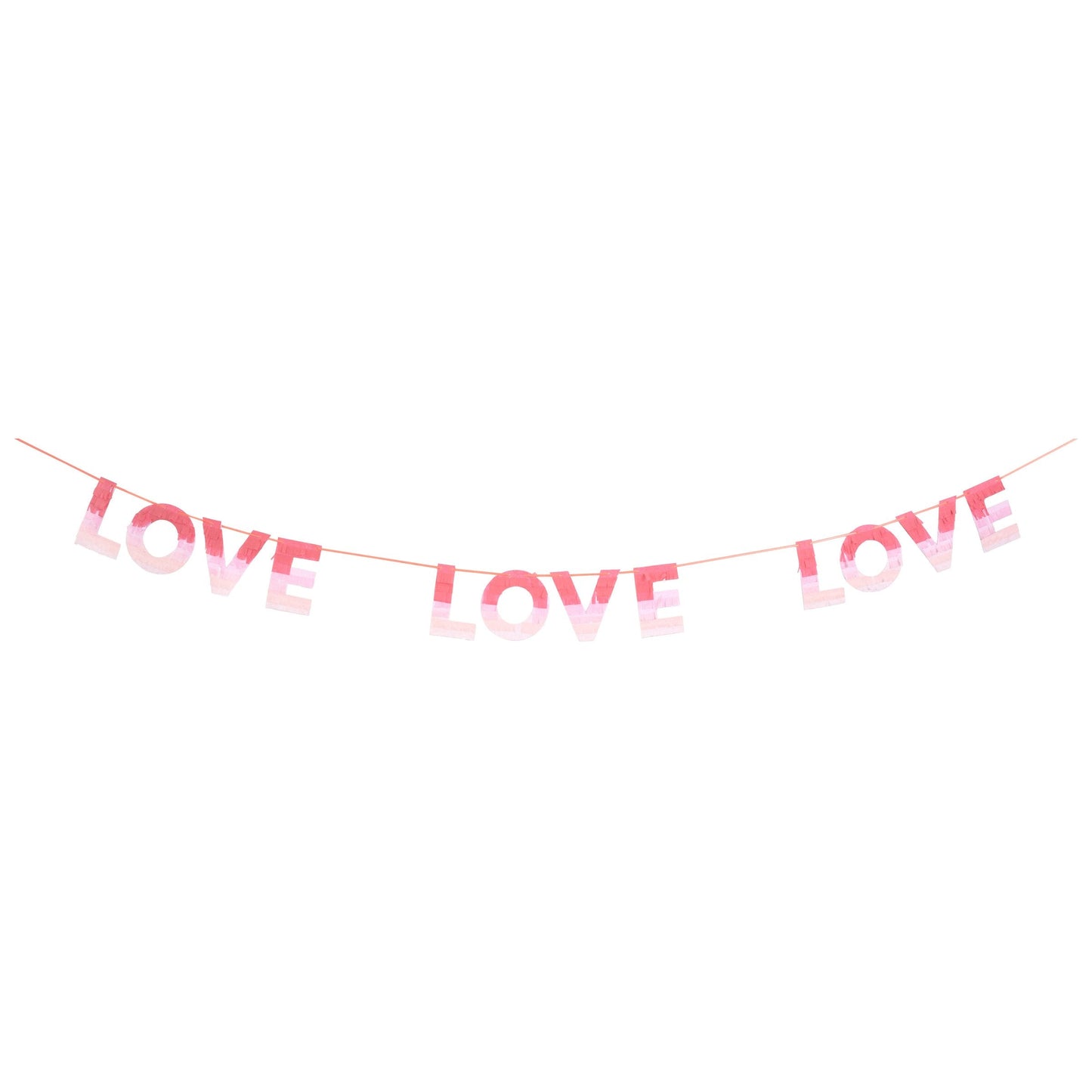 粉色渐变“LOVE”装饰用品