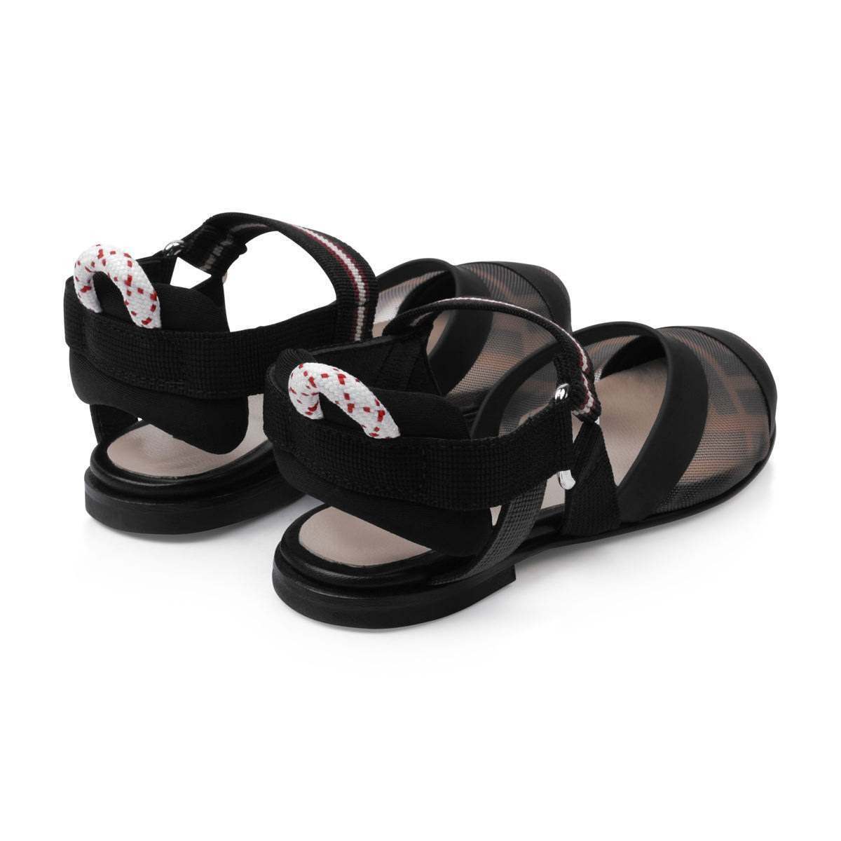 Girls Black & Beige FF Slingback Shoes