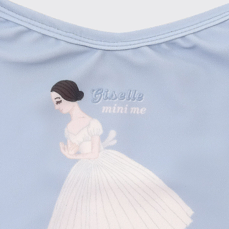 女童蓝色芭蕾舞连体衣