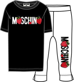 Boy & Girls Black T-Shirt Set
