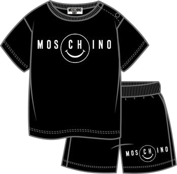 Baby Boys & Girls Black T-Shirt Set