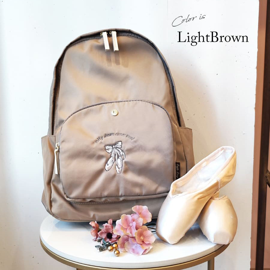 Emma-女童浅棕色"item69/Light Brown"芭蕾舞背包(宽28x高40x深11cm)