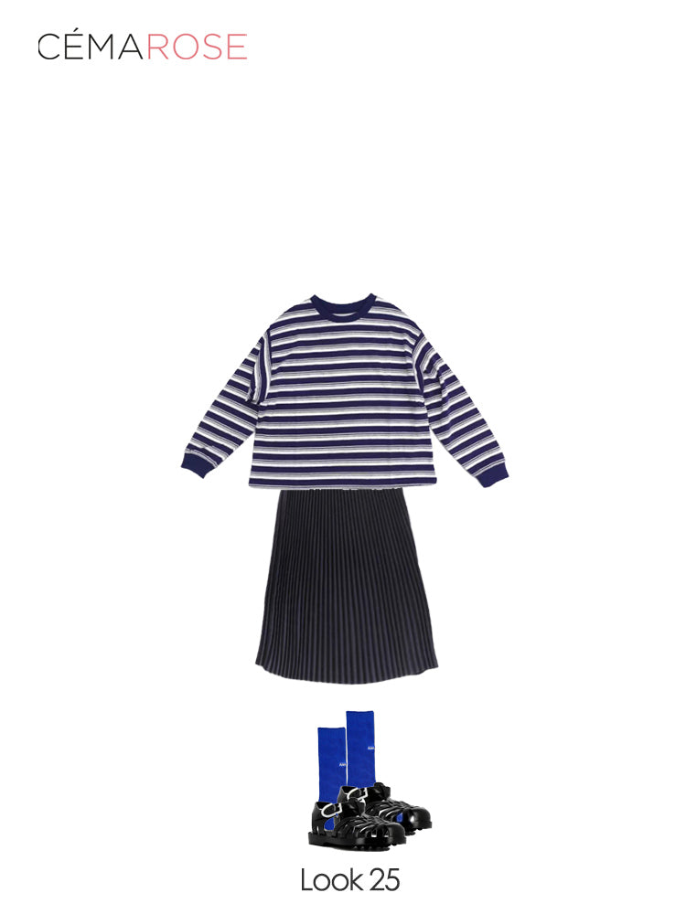 儿童藏青色Logo棉T恤