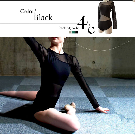 女童黑色"Maiko Miyauchi4℃/black"芭蕾舞连体衣