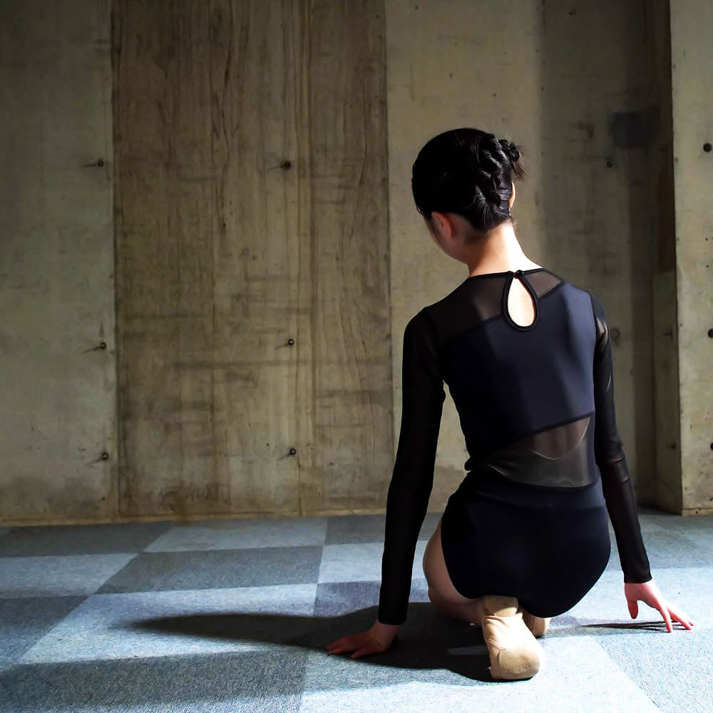 女童黑色"Maiko Miyauchi4℃/black"芭蕾舞连体衣