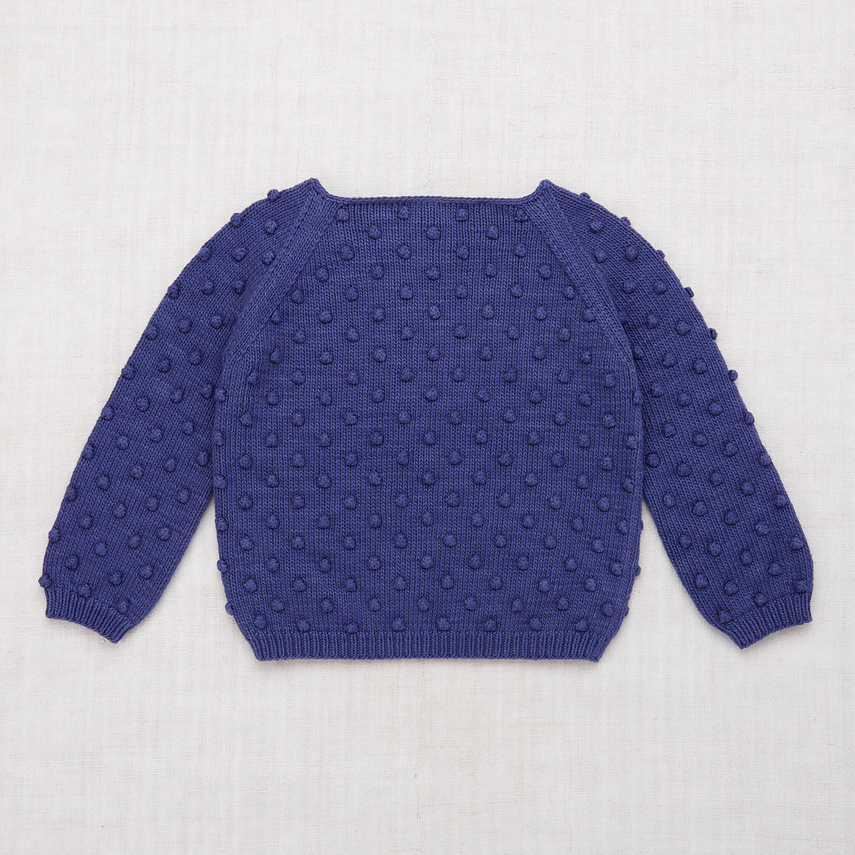 Girls Blue Popcorn Pima Cotton Sweater