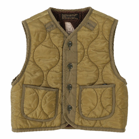 儿童卡其色双面马甲