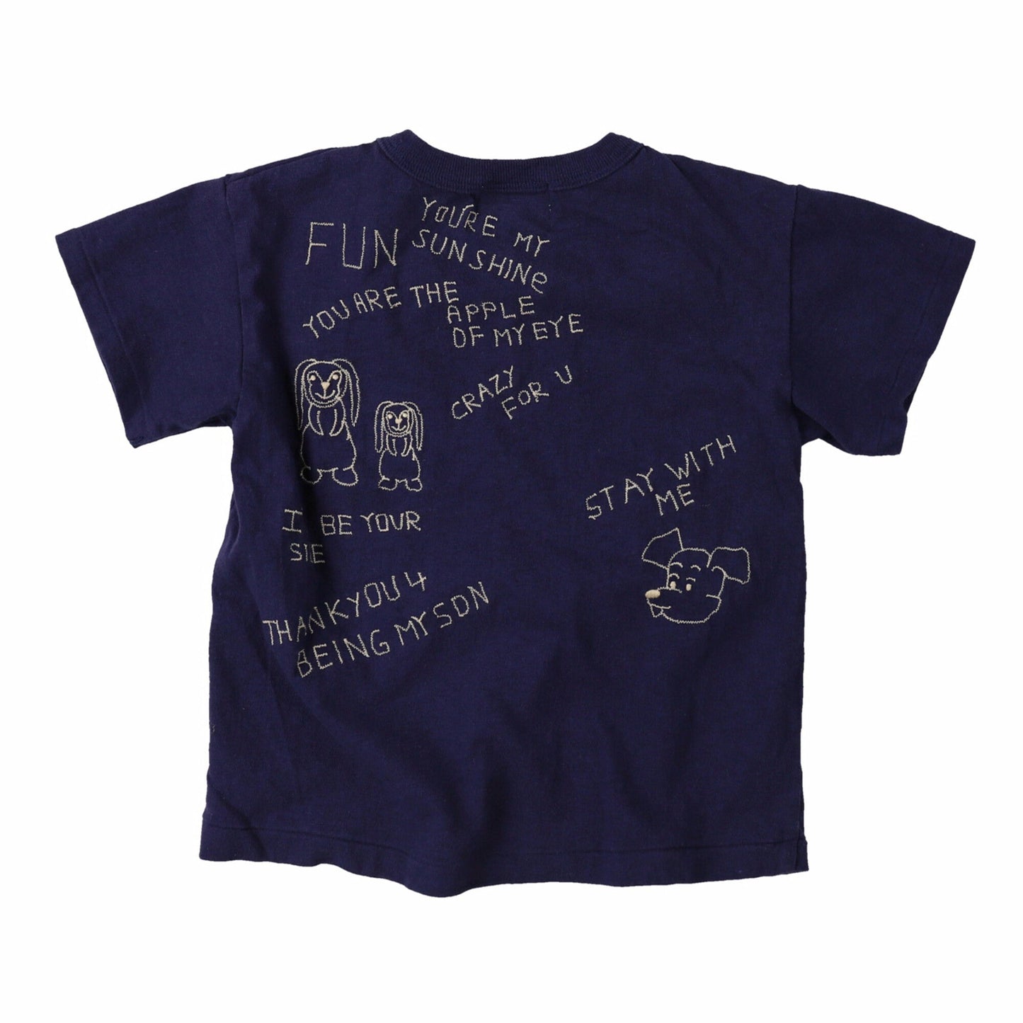 儿童藏蓝色Logo棉T恤