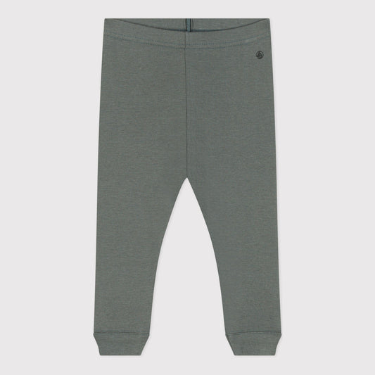 女婴深绿色棉打底裤