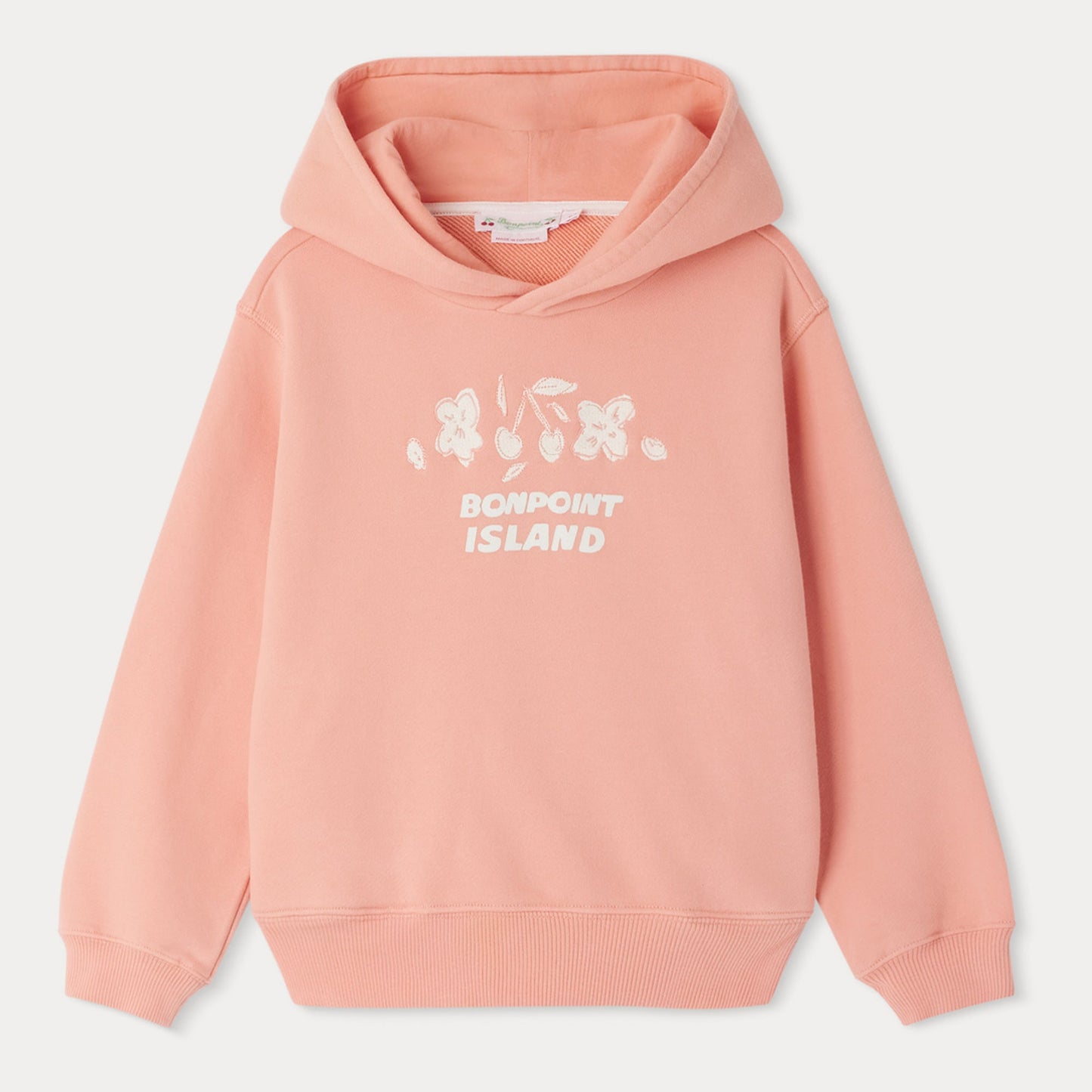 女童粉色Logo连帽棉卫衣
