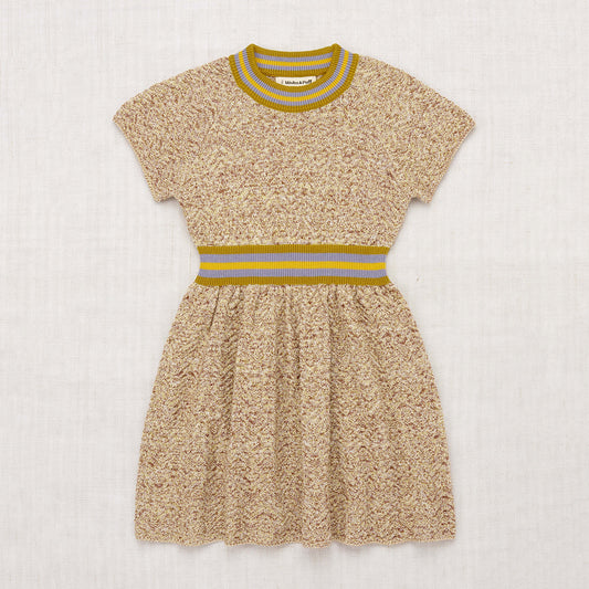 女童米色棉连衣裙
