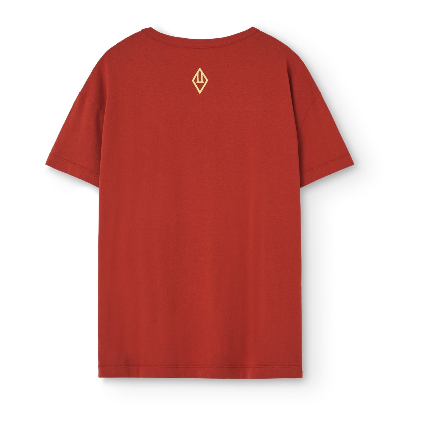 女士深红色Logo棉T恤