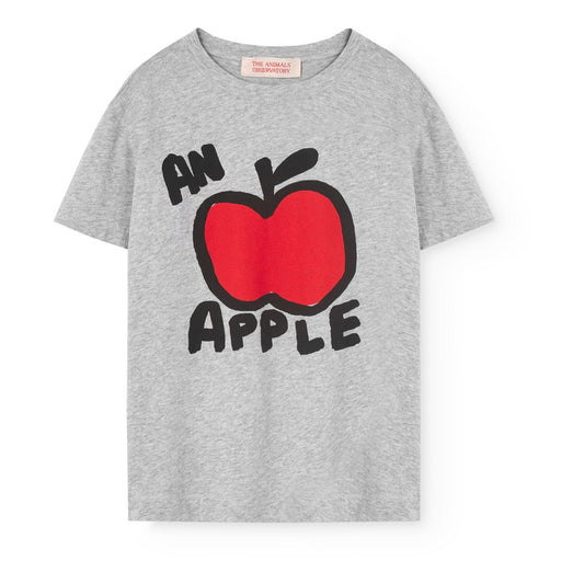 儿童灰色印花棉T恤