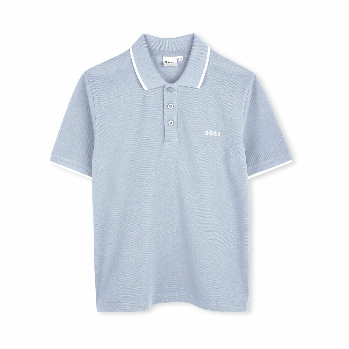 男童淡蓝色Logo棉Polo衫