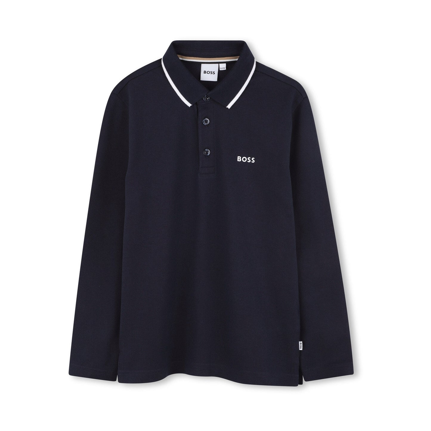 男童深蓝色Logo棉Polo衫
