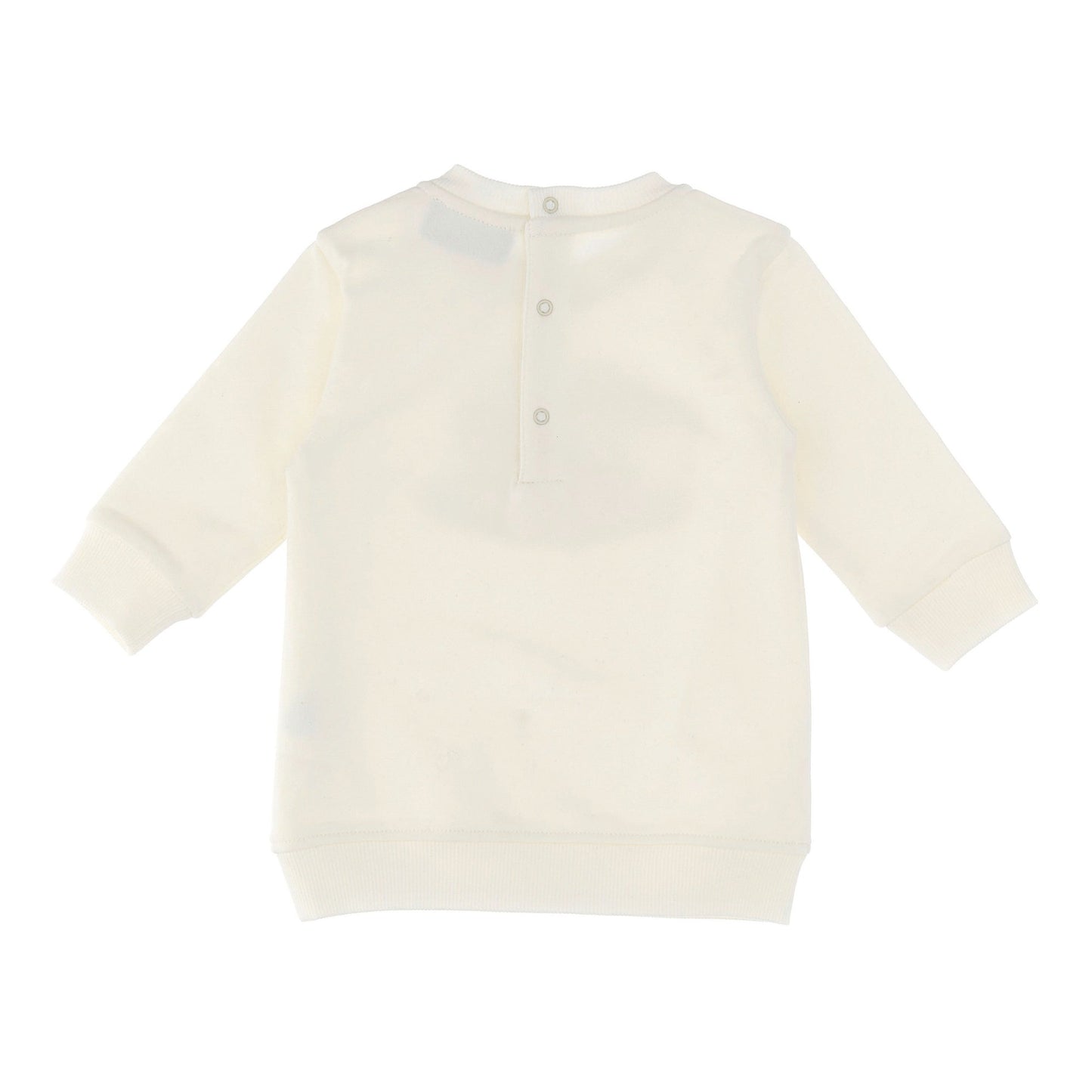 女婴白色印花棉连衣裙