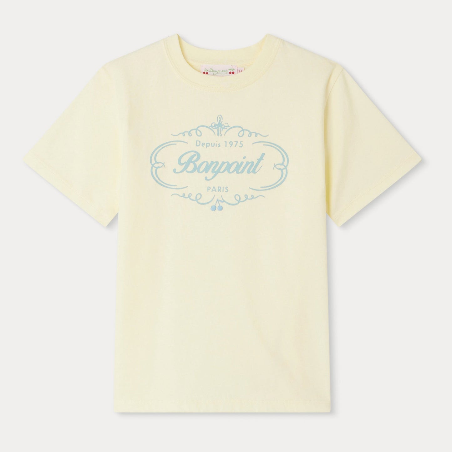 女童浅黄色Logo棉T恤