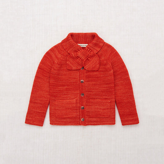 儿童红色羊毛开衫