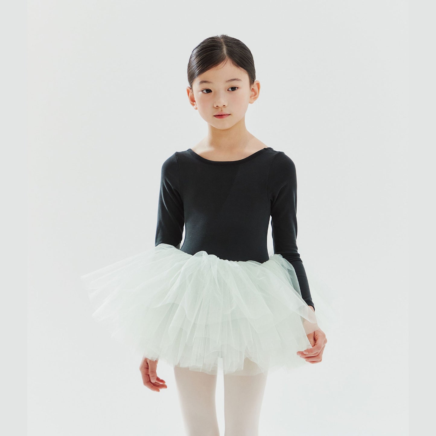 女童绿色芭蕾舞连体衣