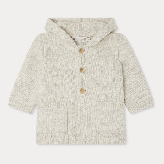 婴儿浅灰色羊毛毛衣