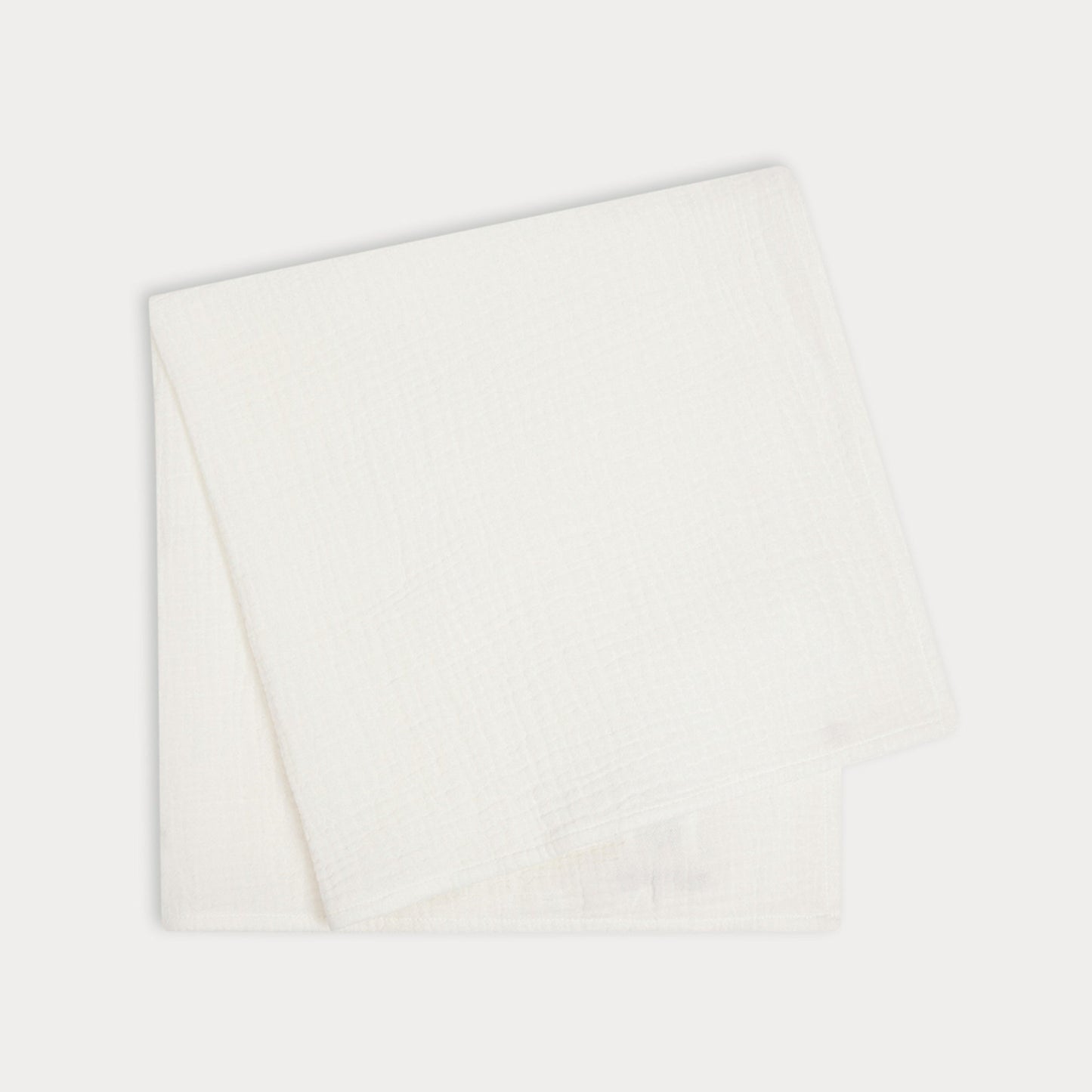 婴儿白色棉毯子套装2件(60x60cm)