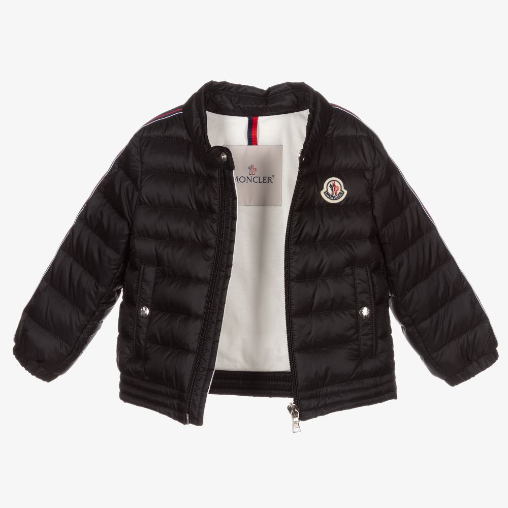 婴儿黑色"ANDERM BIKER"羽绒夹克