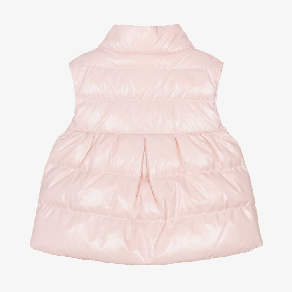 女婴浅粉色"HIVA"羽绒马甲