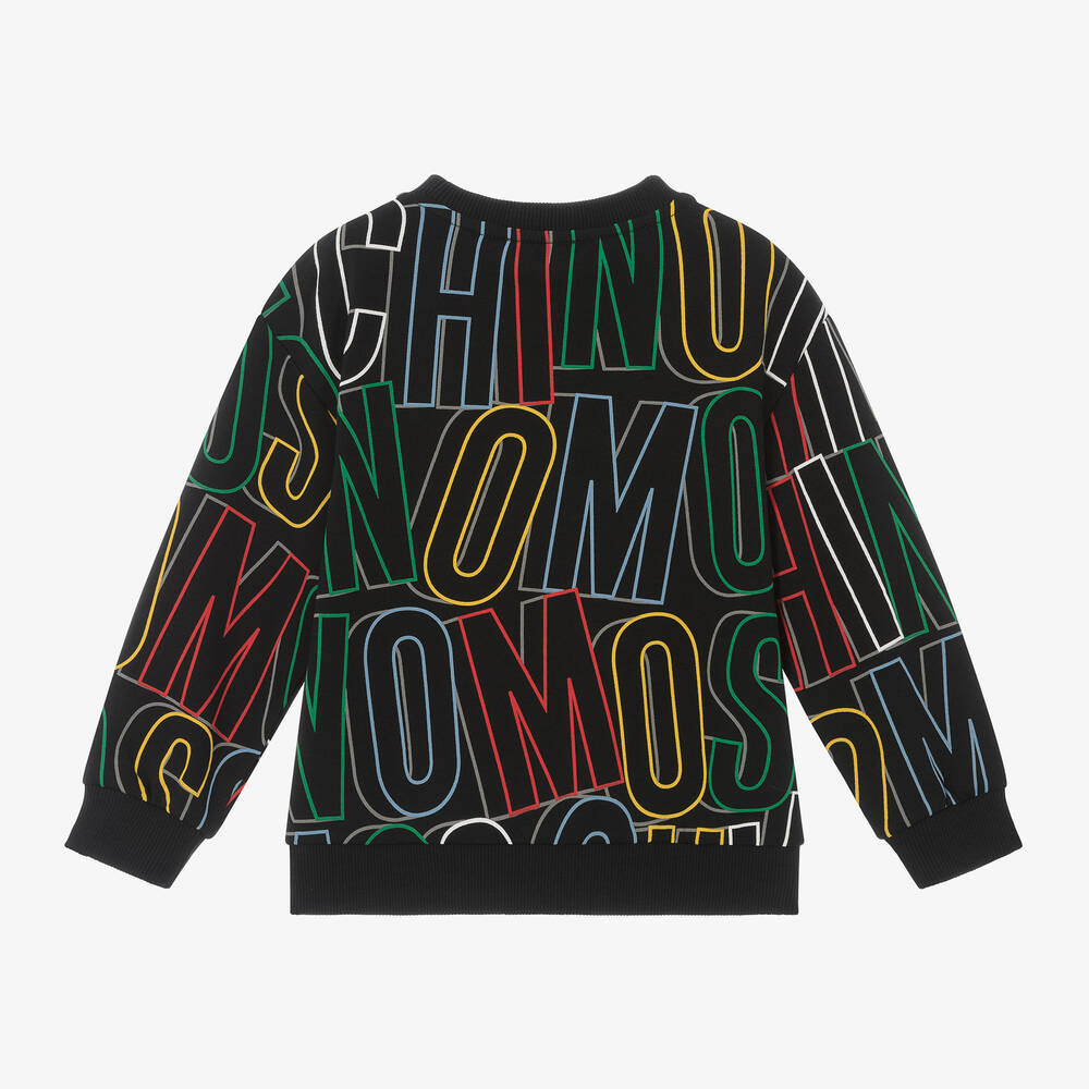 儿童黑色Logo棉卫衣