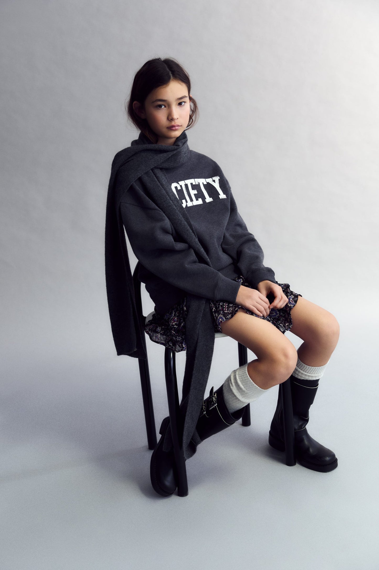 Society Teen Sweatshirt Galactic Grey Melange