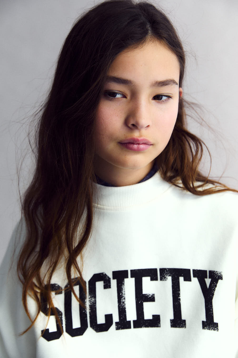 Society Teen Sweatshirt Moonlight White