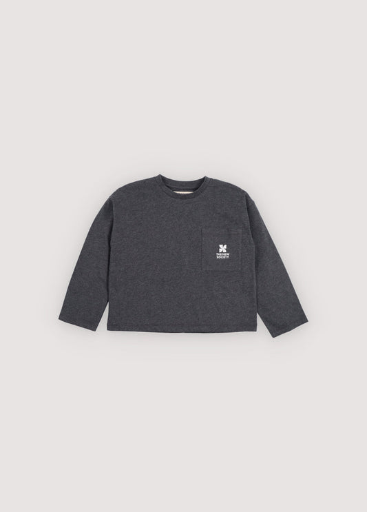 TNS Logo Long Sleeve T-shirt Galactic Grey Melange