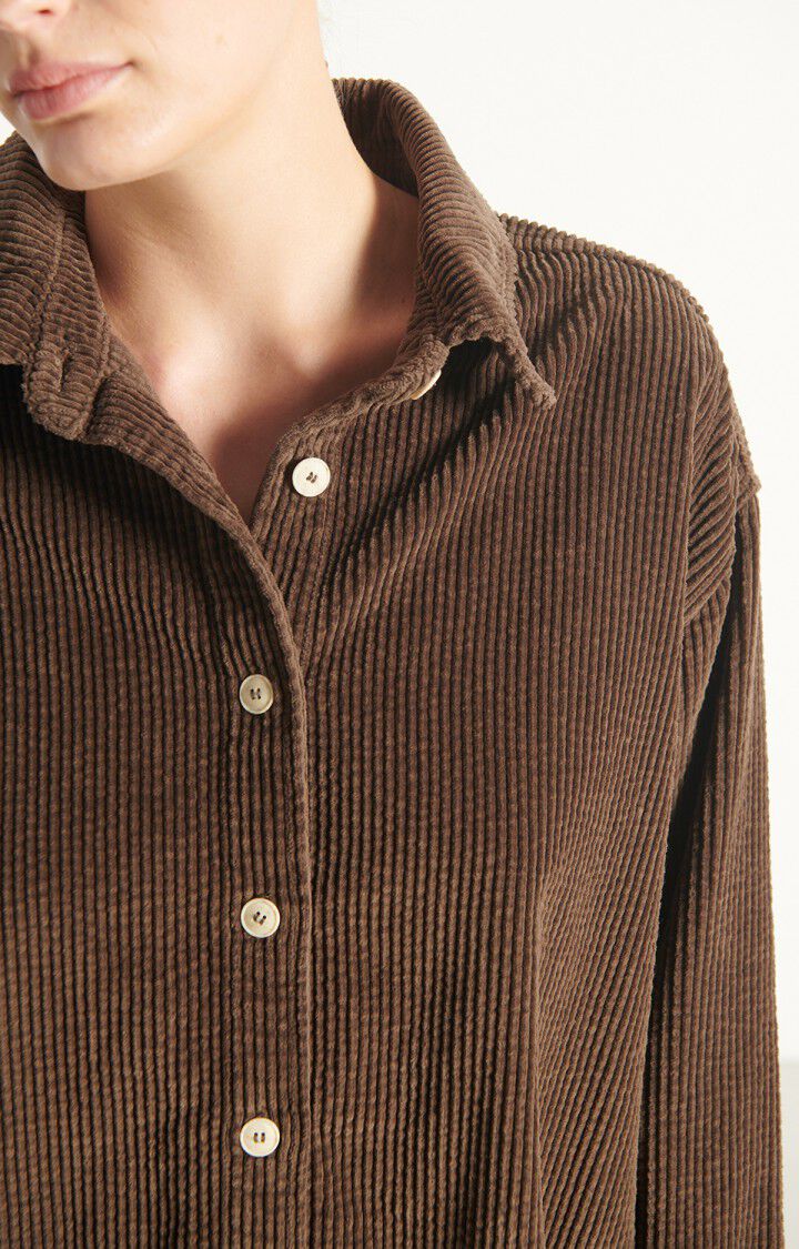 CHEMISE LONGUE AMPLE ML COL BOUTONNE