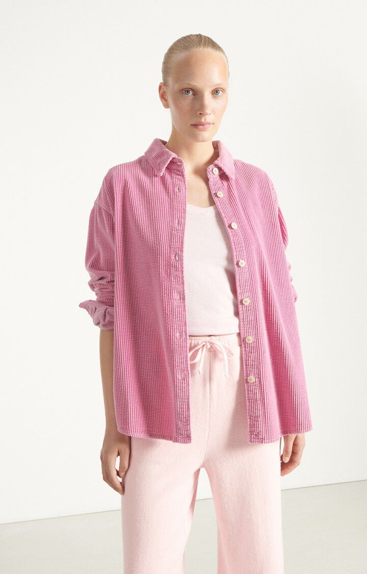 CHEMISE LONGUE AMPLE ML COL BOUTONNE