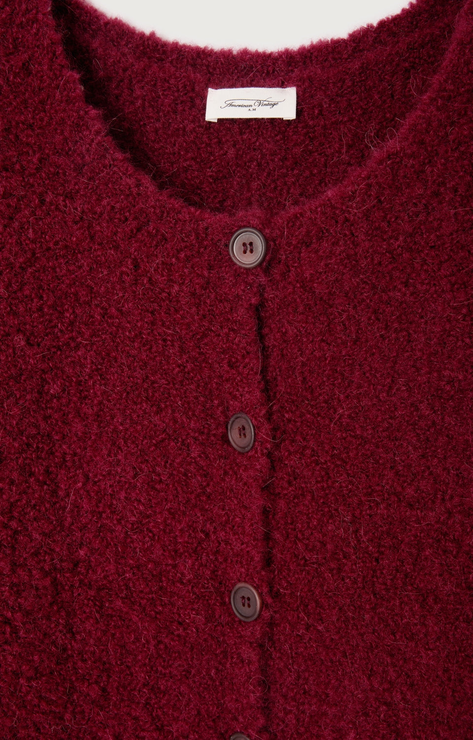 GILET COURT ML COL ROND BOUTONNE