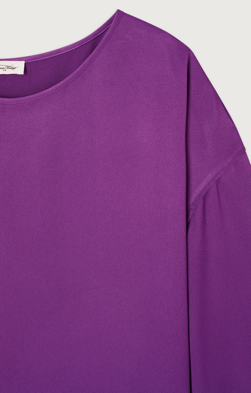 女士宽松中长款船领上衣