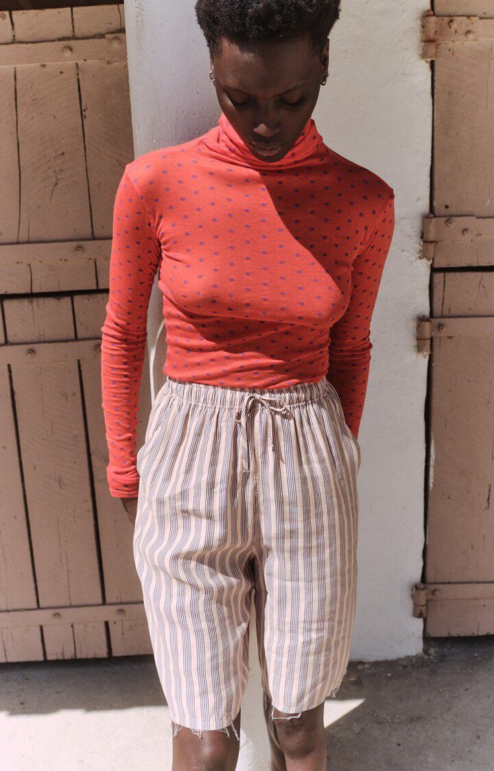 女士宽松印花中长短裤