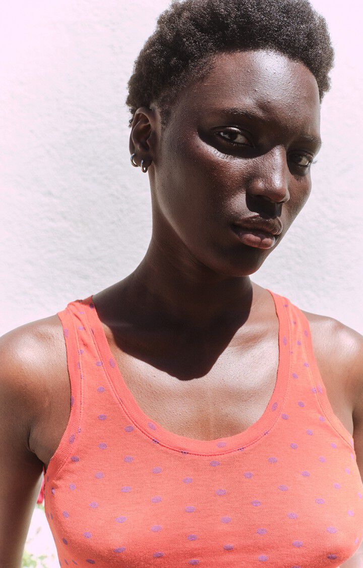 女士修身印花圆领背心