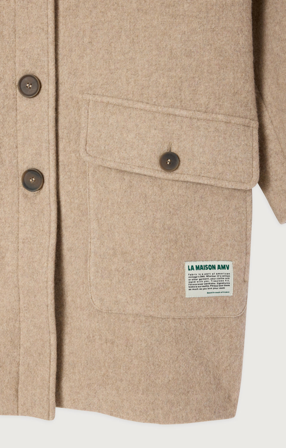 女士宽松中长款纽扣大衣