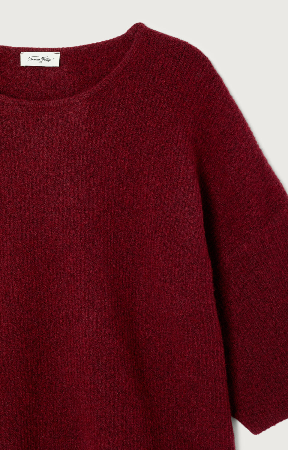 PULL AMPLE MANCHES 3/4 COL ROND