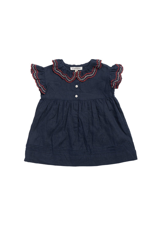 女婴藏青色连衣裙