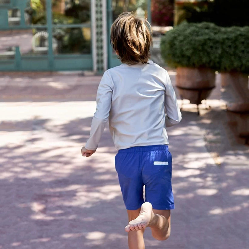 男童米色防晒游泳T恤(UPF50+)