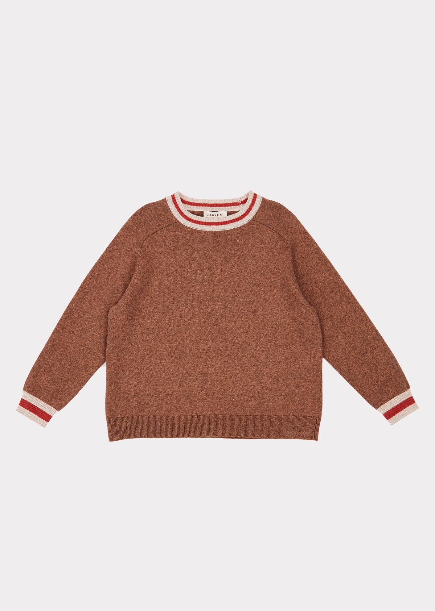 Girls Brown Cotton Sweater