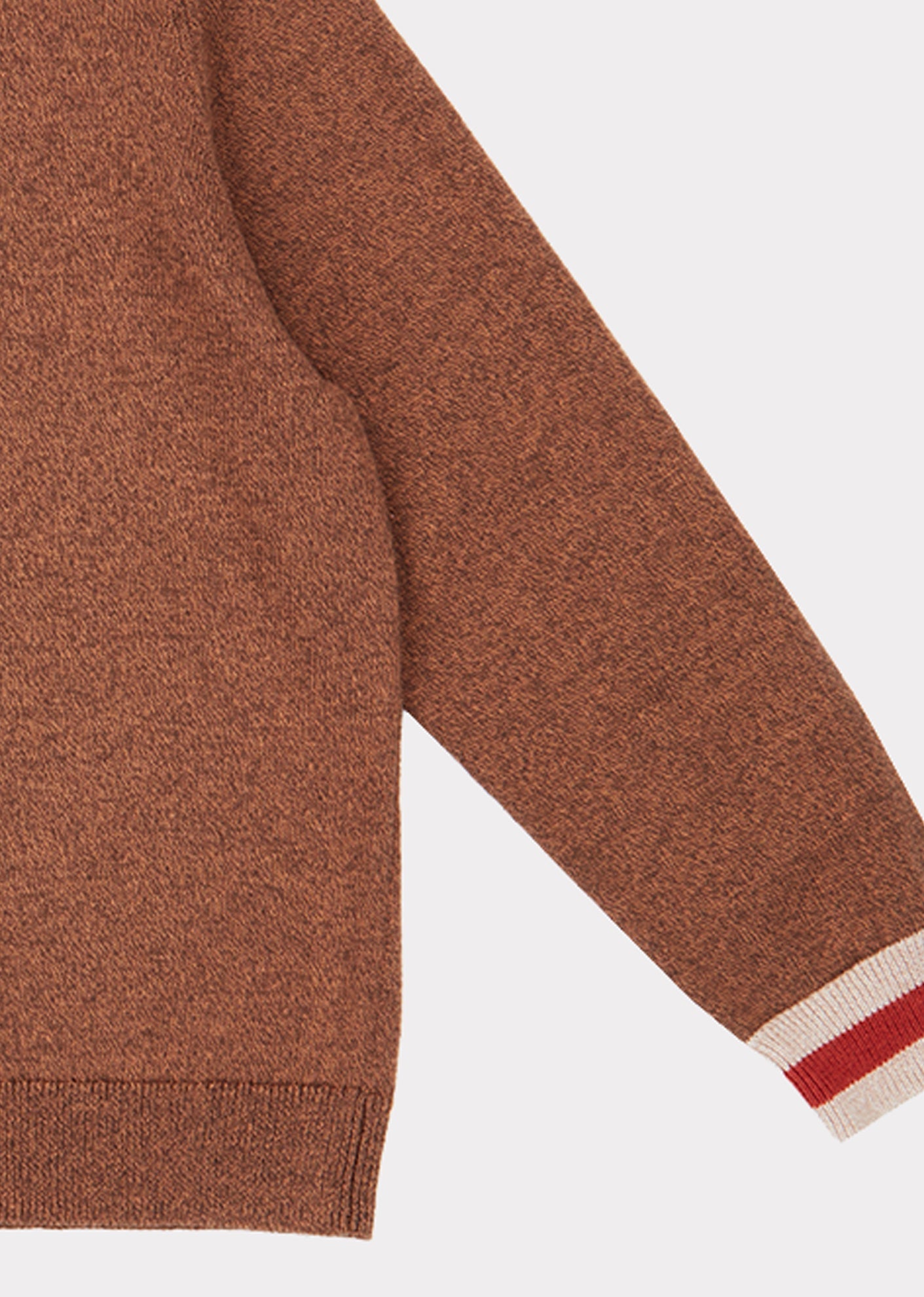 Girls Brown Cotton Sweater