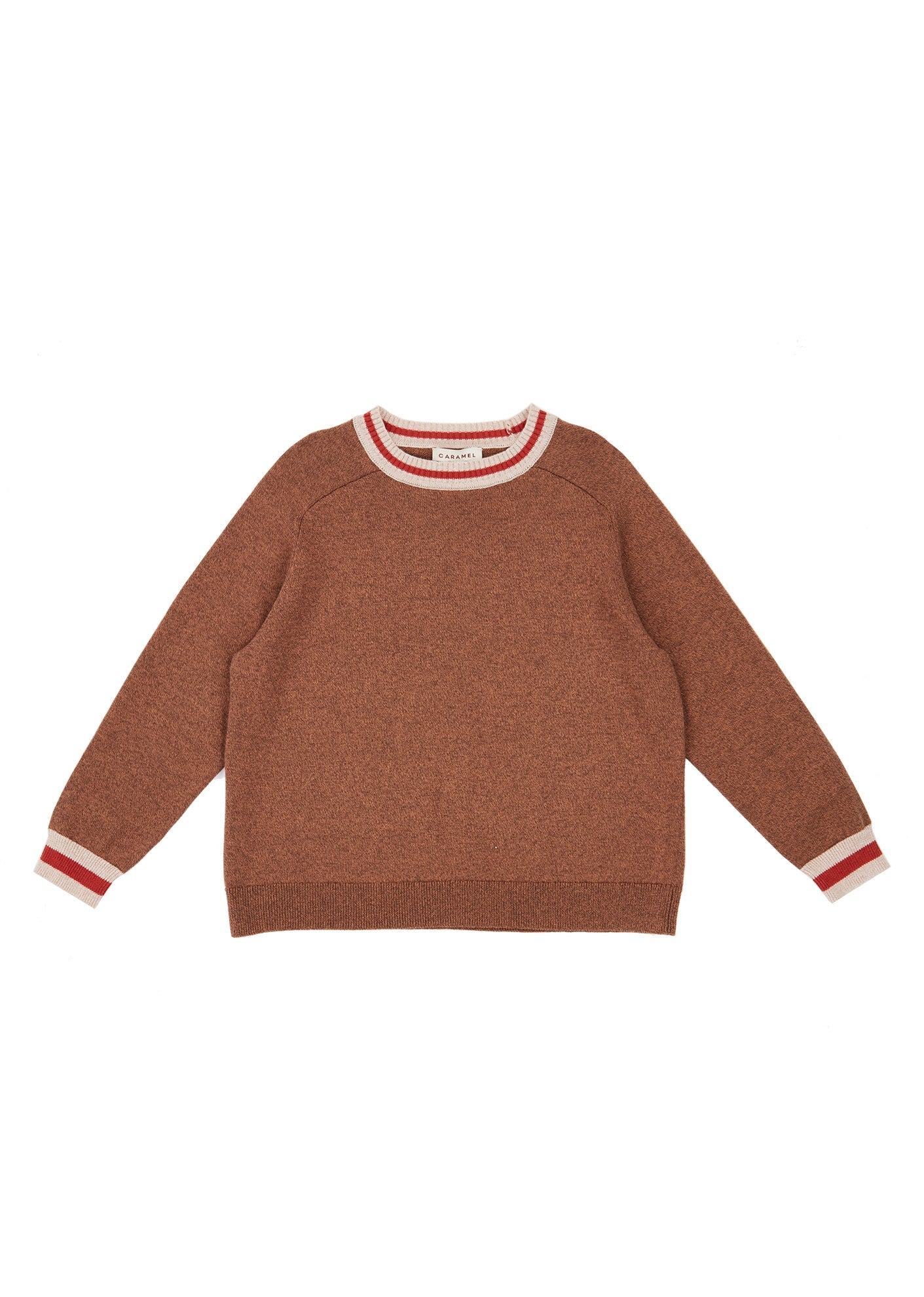 Girls Brown Cotton Sweater