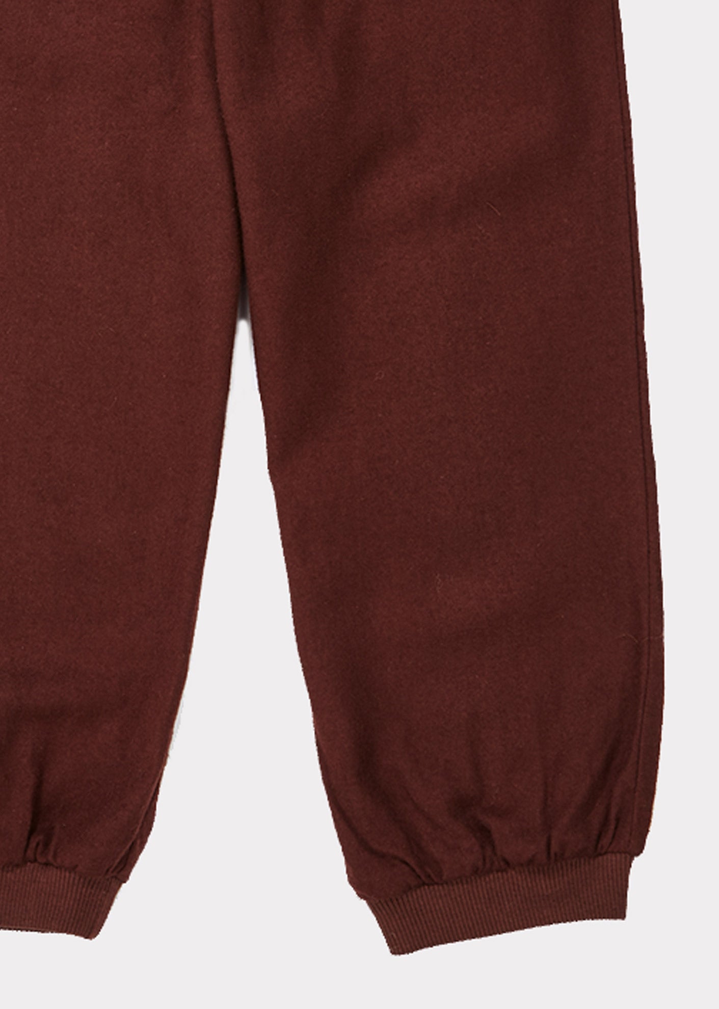 Girls Dark Brown Cotton Trousers