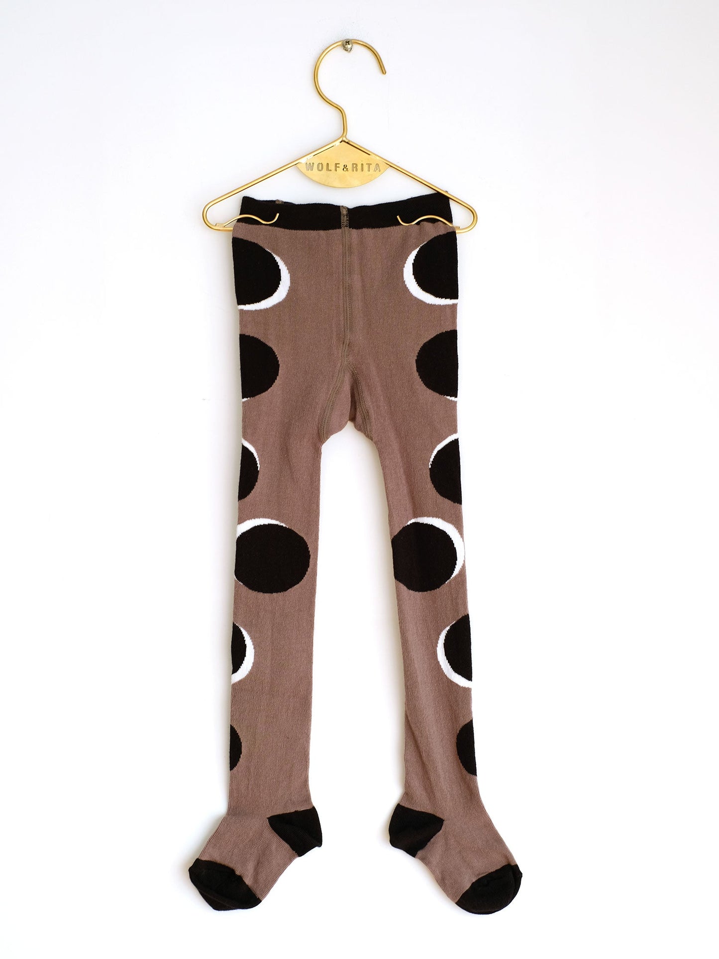 Girls Brown "TIGHTS DOTS" Cotton Tights